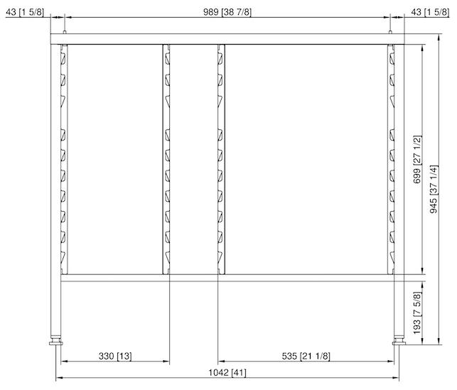 Подставка III версия Зонт вытяжной UltraVent тип 6-2/1 Rational 60.31.216