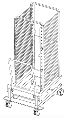 Рама с направляющими тип 20-2/1 20 уровней загрузки Rational 60.22.447