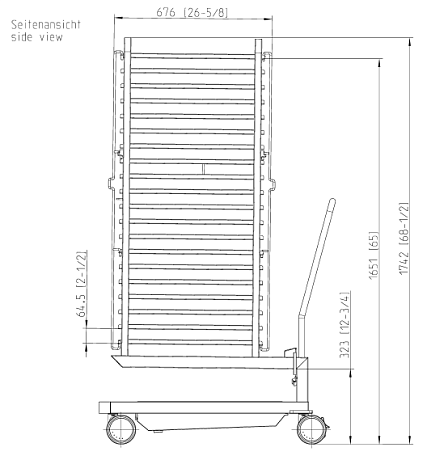 Рама с направляющими тип 20-2/1 20 уровней загрузки Rational 60.22.447