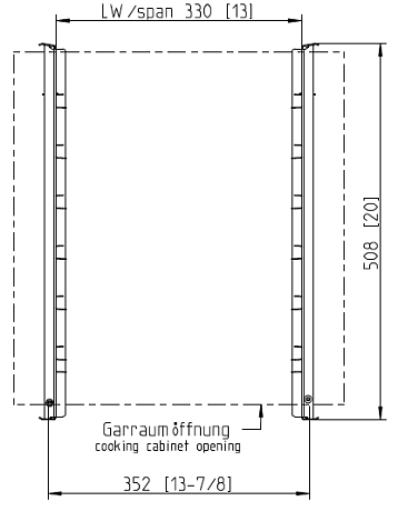 Рама тип 6-1/1 Combi-Duo в конфигурации напольной установки Rational 60.61.678