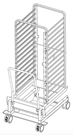 Рама с направляющими тип 20-2/1 15 уровней Rational 60.22.394