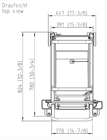 Рама с направляющими тип 20-1/1 16 уровней Rational 60.21.288