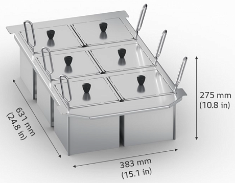 Набор из 6 порционных корзин для Rational iVario 2-S Rational 60.75.306