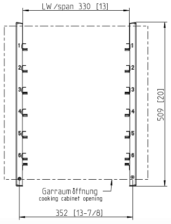 Рама тип 6-1/1 мосркое исполнение Rational 60.61.672