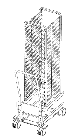 Рама с направляющими тип 20-1/1 20 уровней загрузки Rational 60.21.245