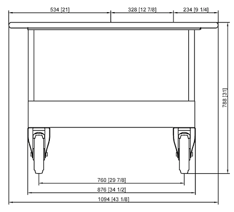 Подставка II версия MobilityLine тип 6-2/1, 10-2/1 Rational 60.31.165