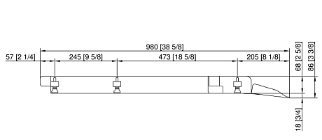 Въездная рампа для рамы с направляющими тип 20-1/1 Rational 60.21.262